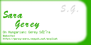 sara gerey business card